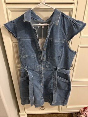 Dear John Blue Denim Mini Dress